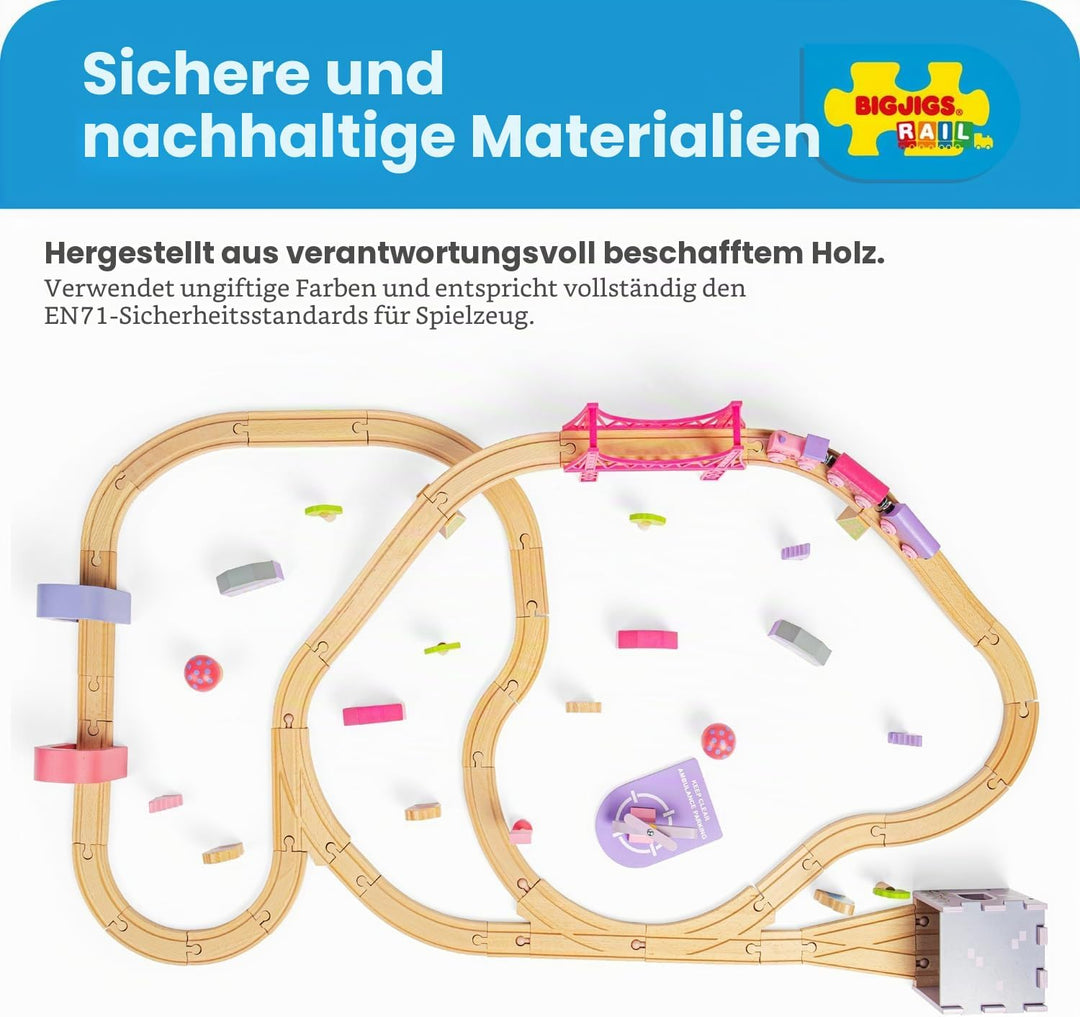 Bigjigs Rail Holzeisenbahn Set Märchenstadt 3+ Jahre