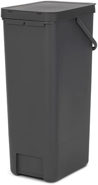 Brabantia Recyclingeimer Sort & GO 40 L Grau Grey 40 Liter Mülleimer, Grey 40 Liter Mülleimer