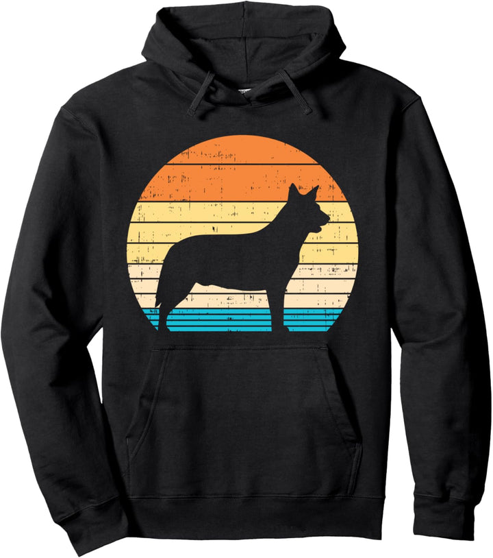 Heeler Australian Cattle Dog Retro Blue Red Animal Pet Gift Pullover Hoodie