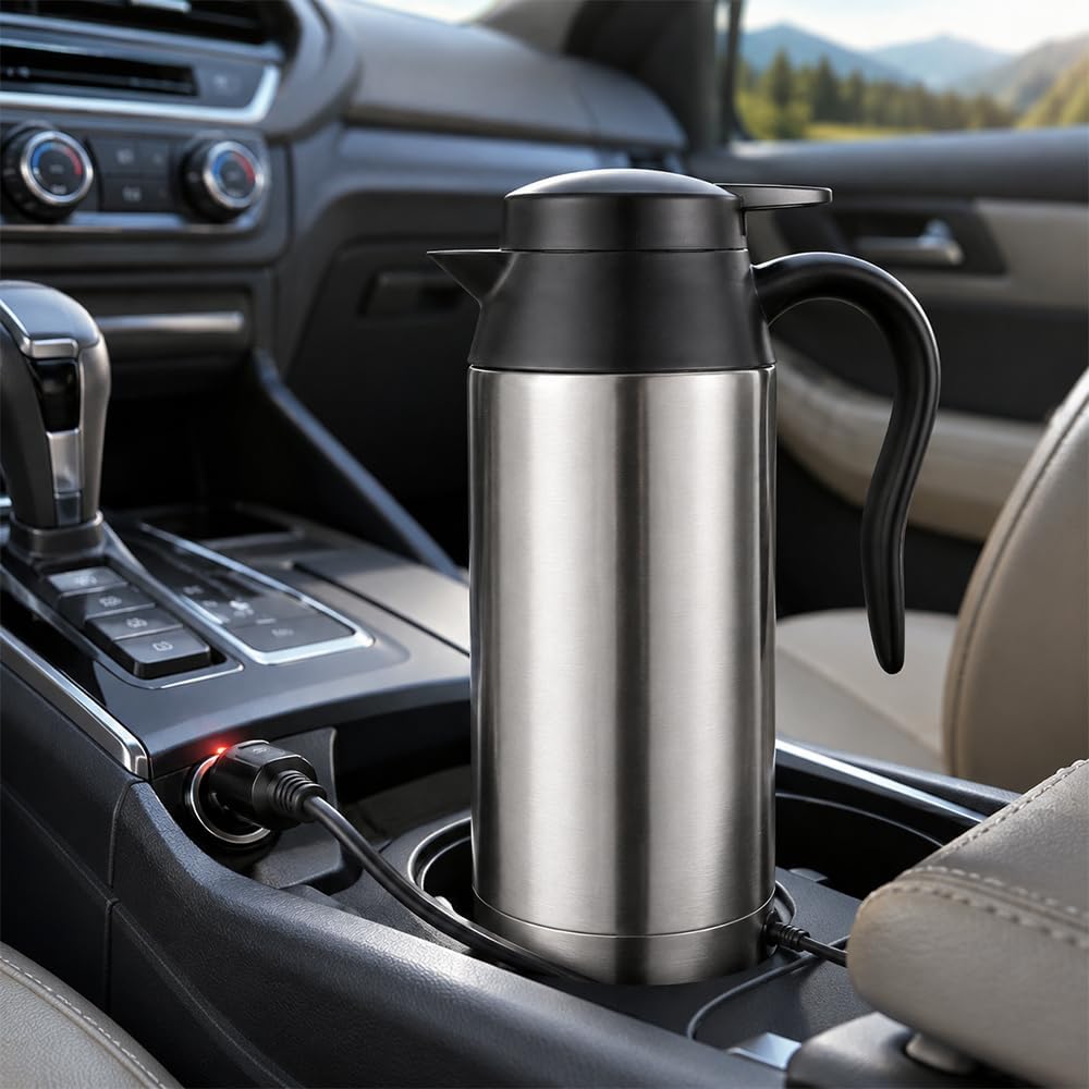 Wasserkocher Auto, 750 ml Reisewasserkocher, Wasserkocher 12v