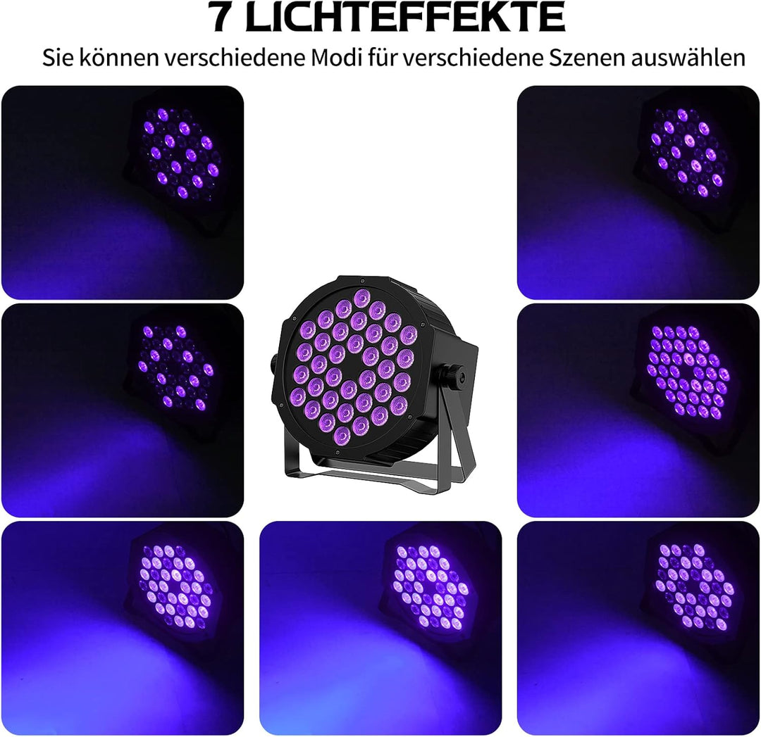 Schwarzlicht Bühnenlicht for Party, 36 LEDS Schwarzlicht Strahler for Disco, Blacklight Partylicht f