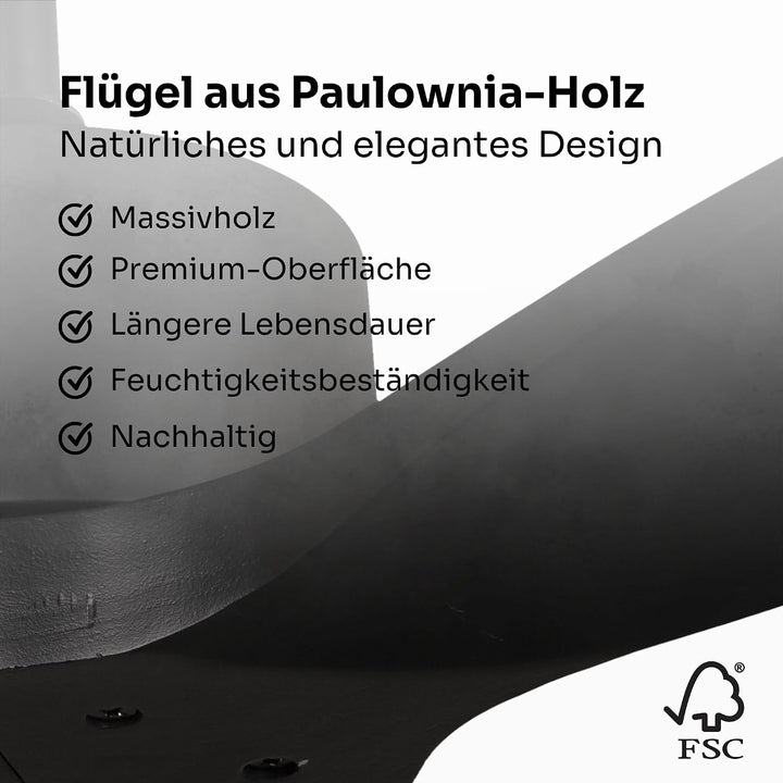 Mellerware - Deckenventilator mit Fernbedienung Brizy! | 45W | 6 Geschwindigkeiten | Sehr Leise | So