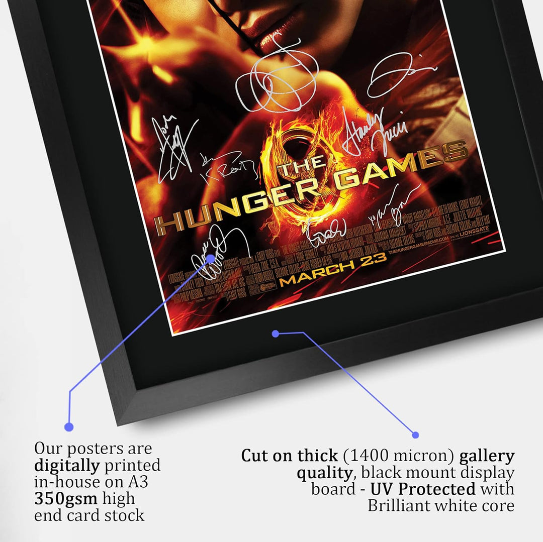 HWC Trading FR A3 The Hunger Games 1 Jennifer Lawrence Gifts Gedrucktes Poster, signiertes Autogramm