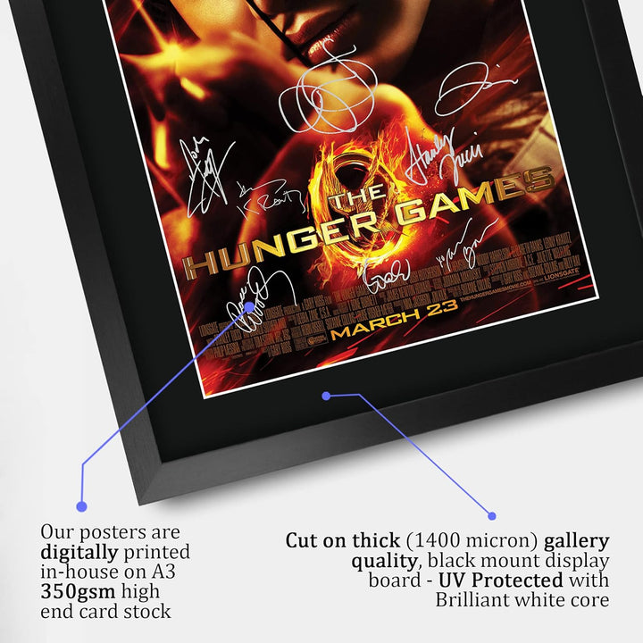 HWC Trading FR A3 The Hunger Games 1 Jennifer Lawrence Gifts Gedrucktes Poster, signiertes Autogramm