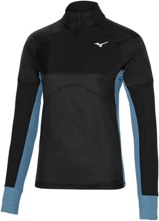 Mizuno Damen Hybrid Ls Tee Shirt S Schwarz, S Schwarz