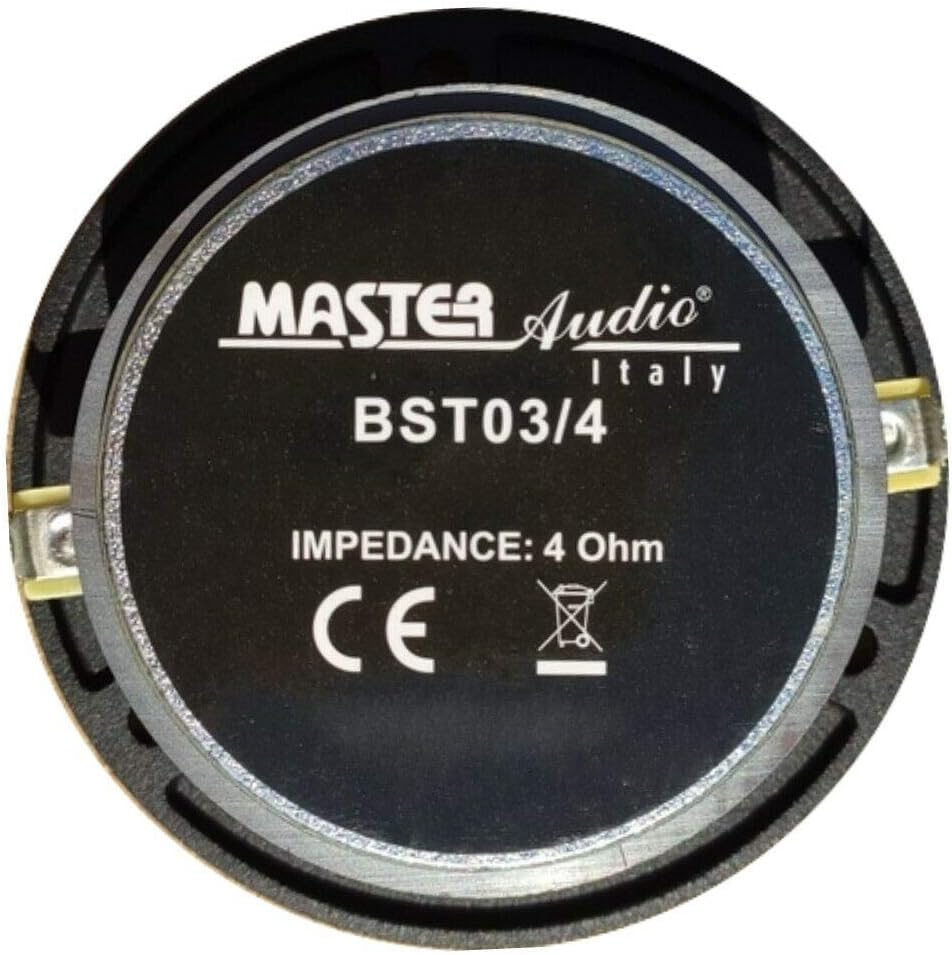 2 SUPER Tweeter MASTER AUDIO BST03/4 mit 120 watt rms und 240 watt max bei 9,60 cm Durchmesser und 9
