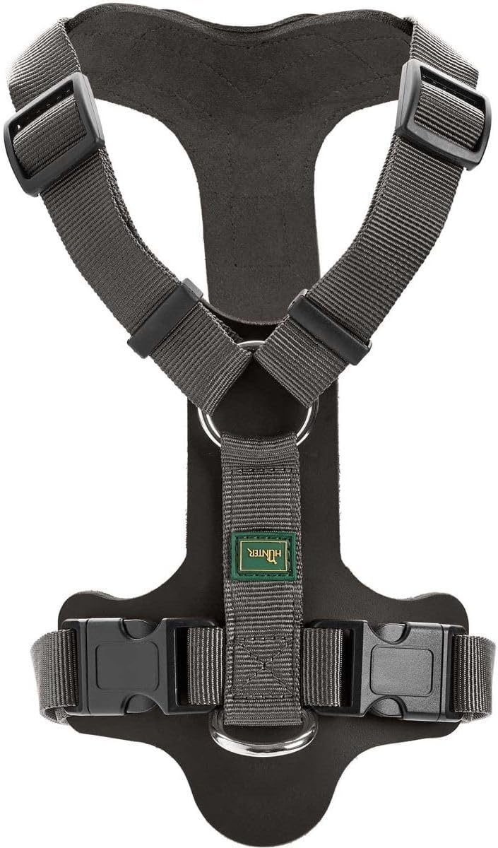 HUNTER AALBORG MIXED Hundegeschirr, M, schwarz/grau, 56 - 81 cm schwarz/grau 56 - 81 cm, schwarz/gra
