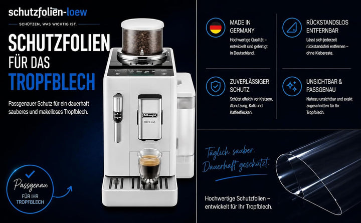 5 x Schutzfolie passend für DeLonghi Rivelia EXAM 440.55-440.35 - 441.55 - alle Modelle - Abtropfble
