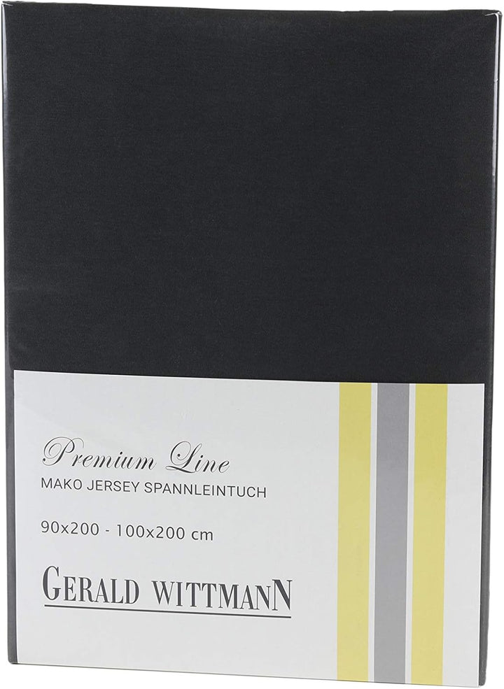 Gerald Wittmann Doppelpack Premium Spannbettlaken 2X 90x200 - 100x200 cm, 100% Baumwolle Jersey, Ant