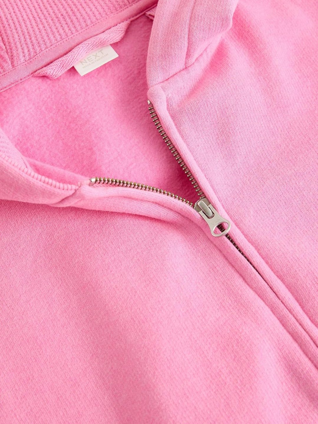NEXT Mädchen Standard Kapuzenjacke mit durchgehendem Reissverschluss 98 Blush Pink, 98 Blush Pink