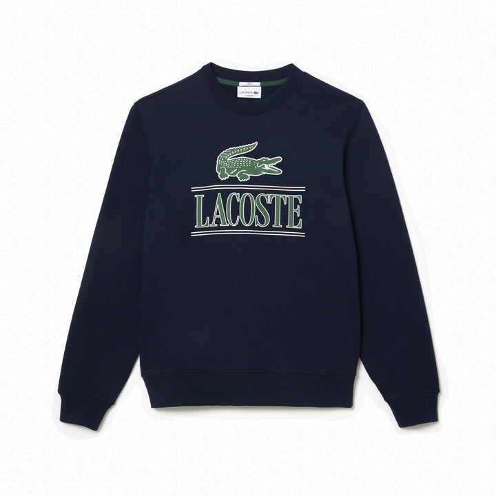 Lacoste Herren Sweatshirt SH1228, Männer Pullover,sportlicher Sweater,Logo M Navy Blue (166), M Navy