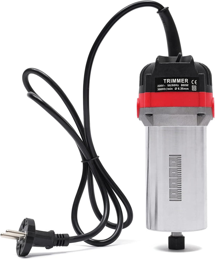 220V 30000RPM Oberfräse Trim Router - Elektrischer Hand Trimmer für 1/4" Holz. Kantenfräse mit 800W