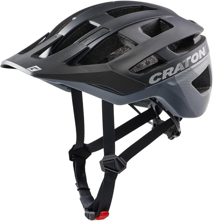 Cratoni Helmets AllRace Fahrradhelm, Schwarz-Grau, M-L 56-61