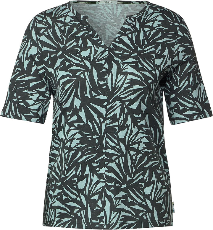 Cecil Damen Tunikashirt mit Alloverprint M Easy Khaki, M Easy Khaki