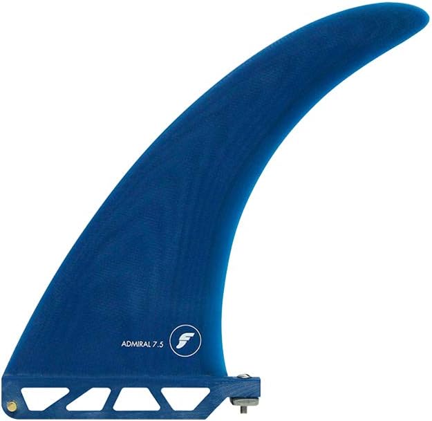 Futures Admiral Fiberglass Longboard Fin Solid Navy Transparent Navy 7 1/2 inch, Solid Navy Transpar