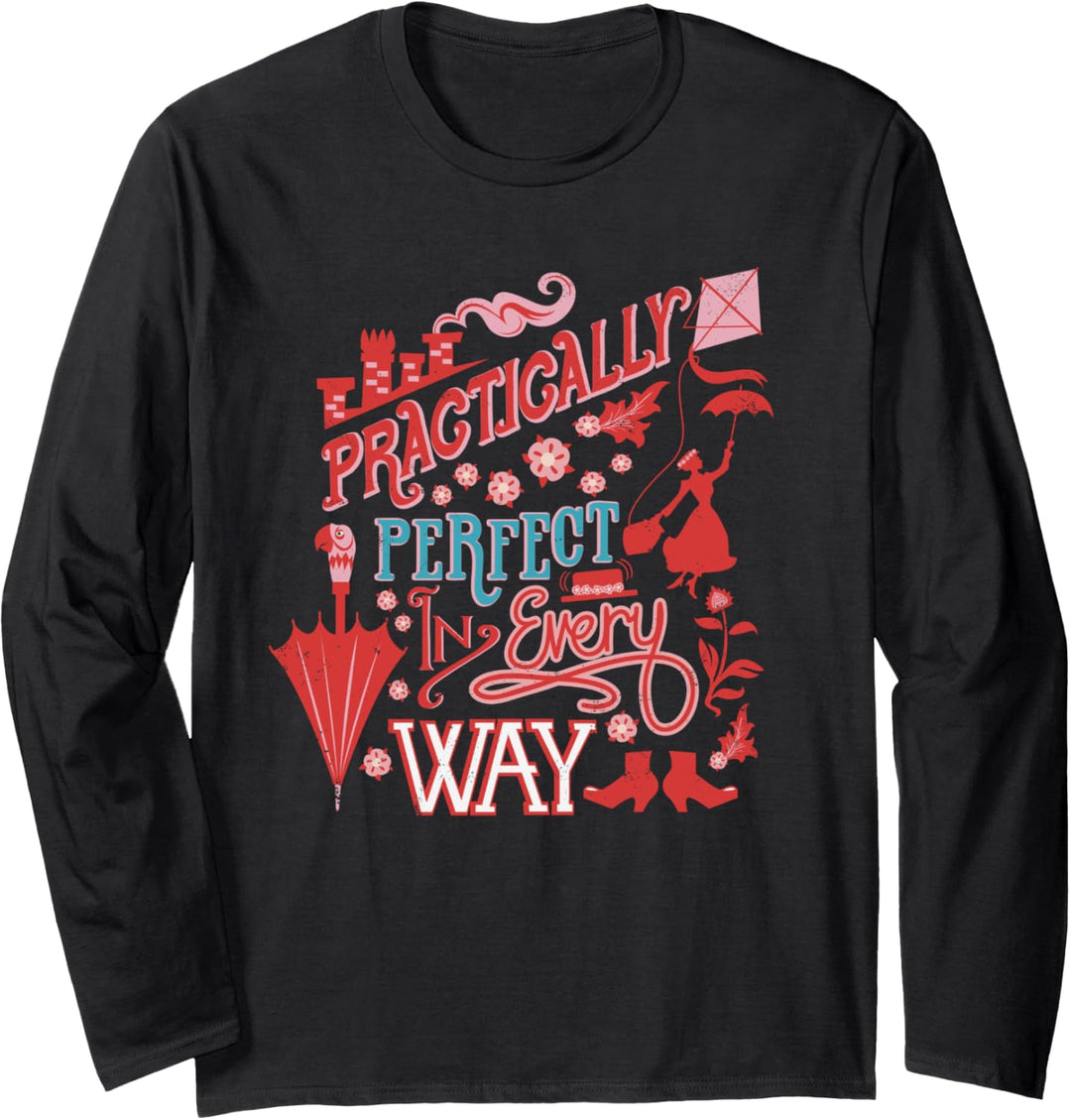 Disney Mary Poppins Practically Perfect In Every Way Langarmshirt