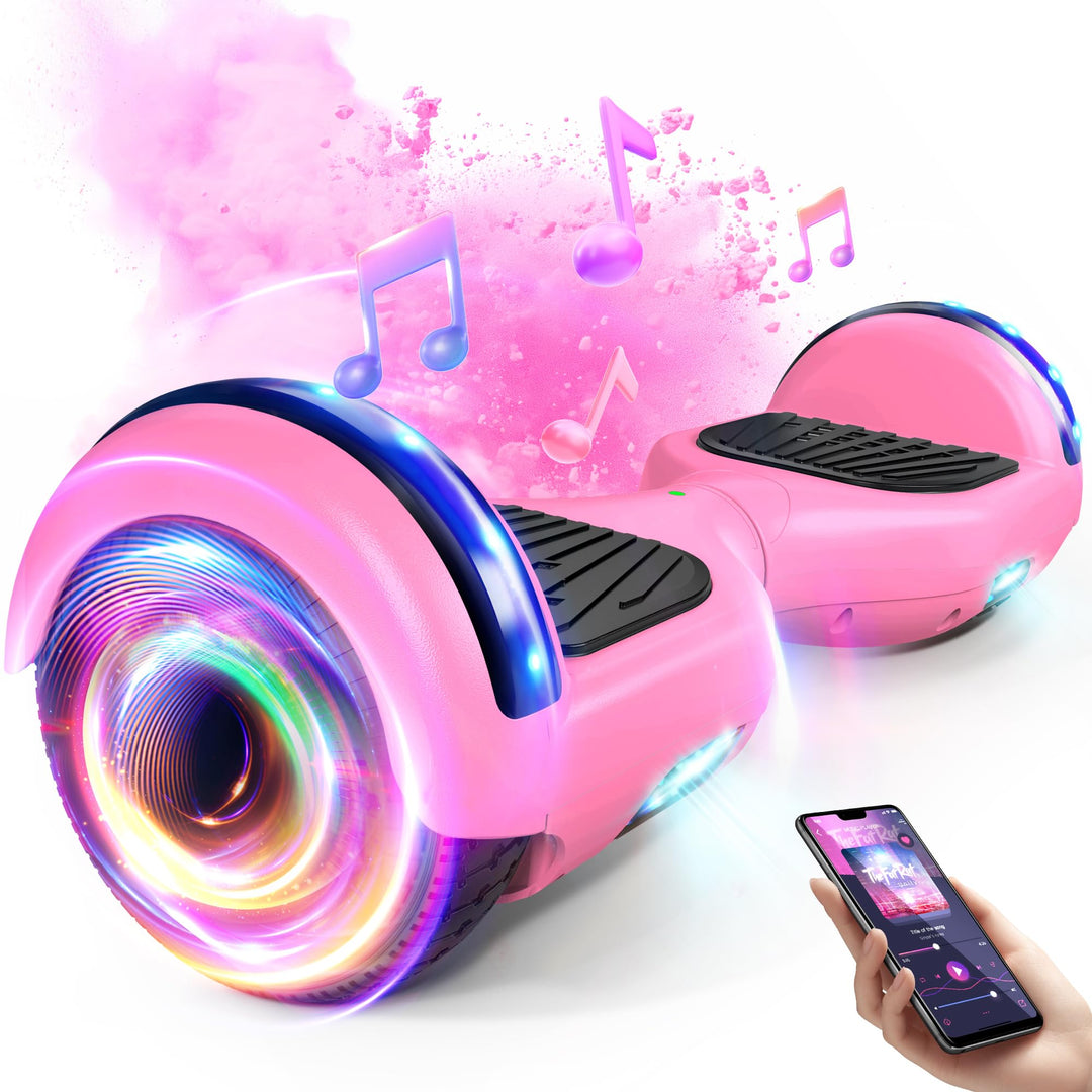 SISIGAD Hoverboard, Auto-équilibré Gyropode électrique 6.5 Pouce Hoverboard Hover Scooter Board avec