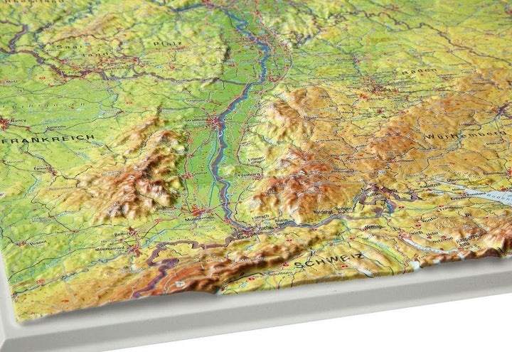 Deutschland 1:1.2MIO: Reliefkarte Deutschland (Tiefgezogenes Kunststoffrelief), Karte