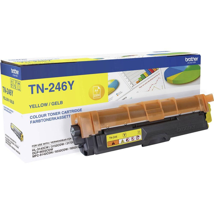 Brother Original Jumbo-Tonerkassette TN-246Y gelb (für Brother HL-3142CW, HL-3152CDW, HL-3172CDW, DC