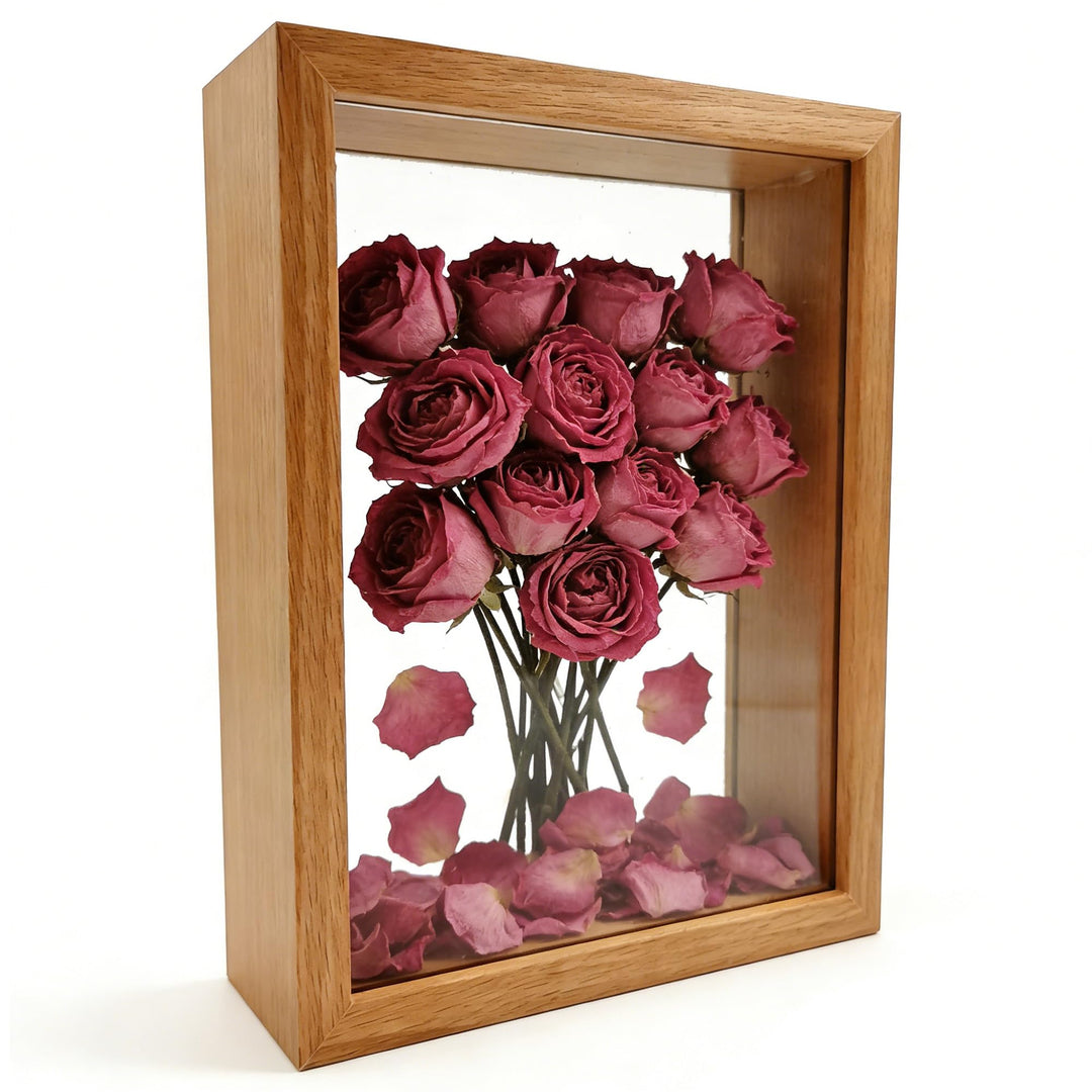 Acryl Schattenbox Rahmen Transparenter 3D Holz Bilderrahmen Befüllen Blumensträusse Fotos Medaillen