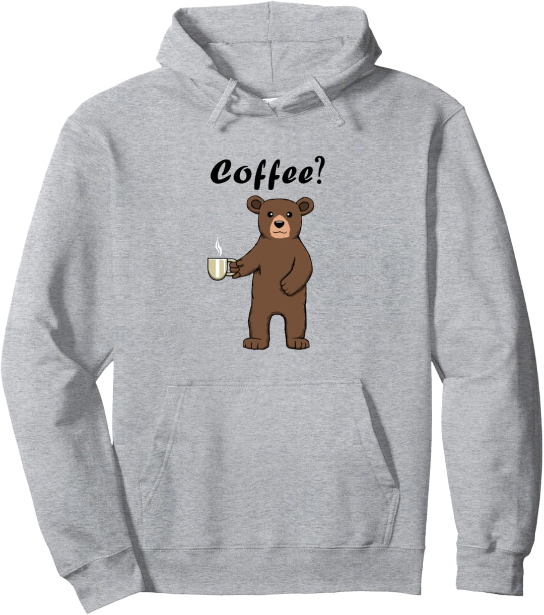 Kaffeebär Montag Büro Müder Grizzly Pullover Hoodie