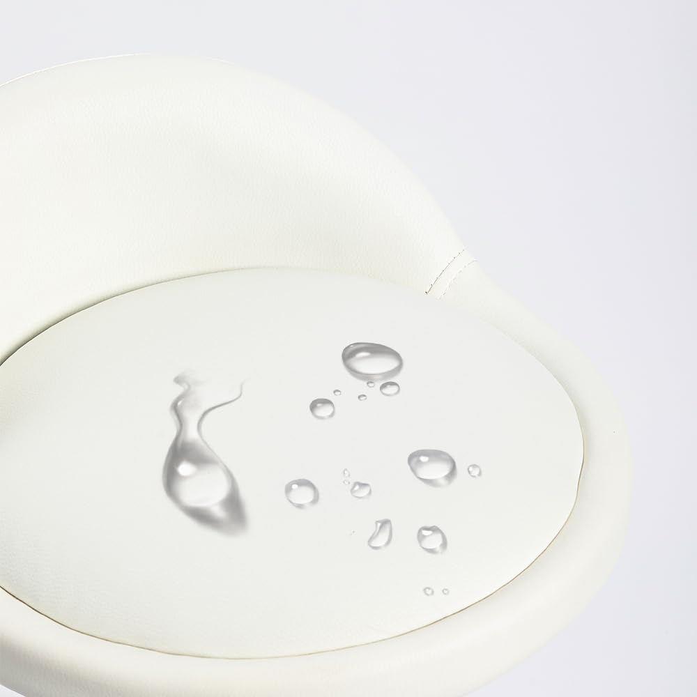 Mingone Bürohocker Höhenverstellbar 2 Stück Rollhocker mit Lehne Drehhocker mit Rollen Arbeitshocker