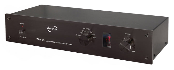 Dynavox TPR-43 Vorstufe, Röhren-Vorstufe mit Phono-Eingang für Schallplattenspieler mit MM-und MC-Ab