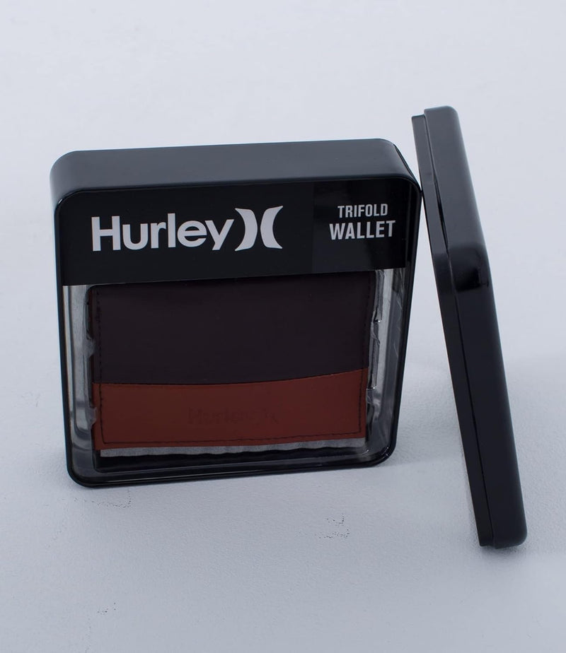 Hurley Herren Hrla Block Trifold Wall Reisezubehör-Brieftasche, Chocolate Brown, 1SIZE