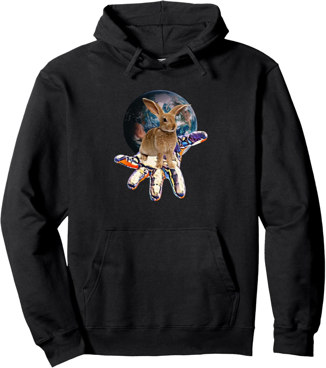 Hase Motiv Kaninchen Pullover Hoodie