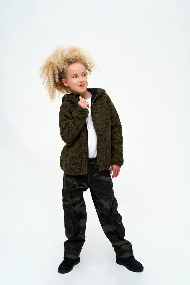 Brandit Kids Teddyfleece Jacket Hooded, verschiedene Farbvarianten, Grössen S (122/128) bis XXL (170