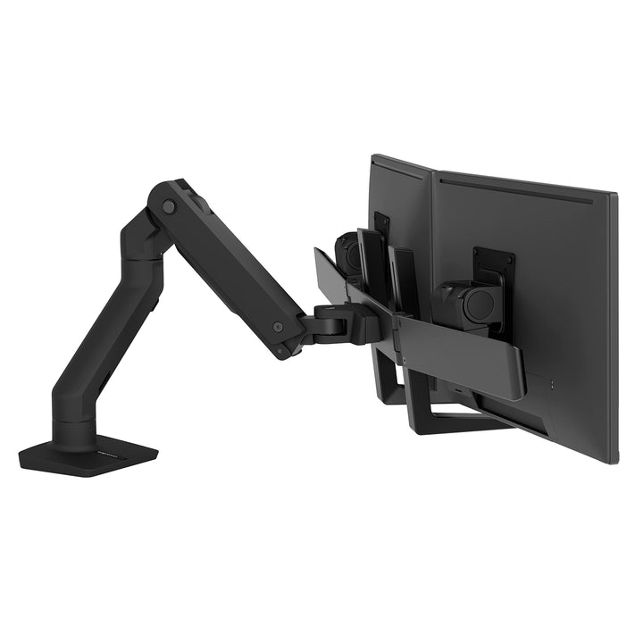 ERGOTRON HX Dual Monitor Arm in Schwarz - Monitor Tischhalterung mit patentierter CF-Technologie für