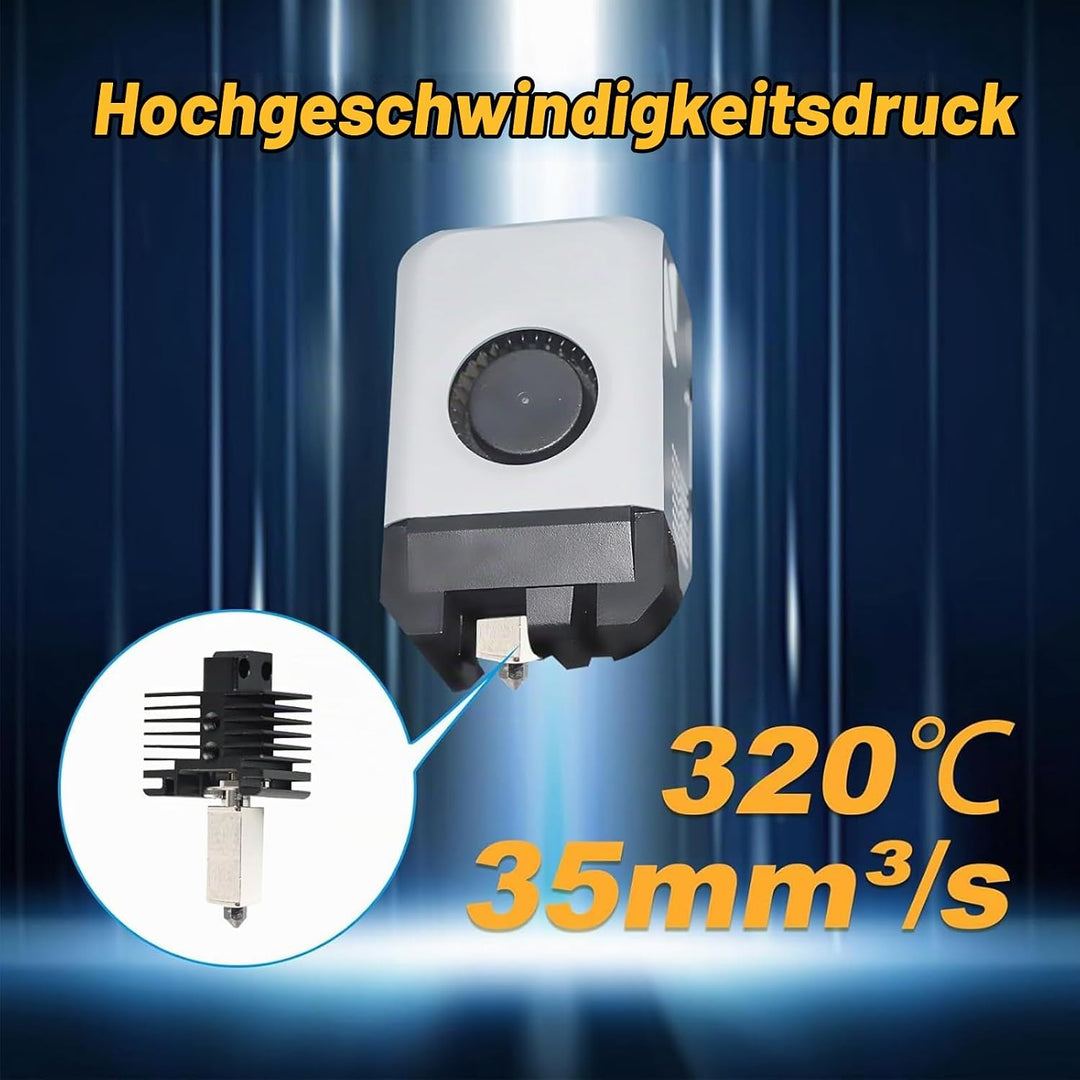 IdeaFormer Neues Upgrade Hotend aus Ganzmetall für Bambulab, Hochtemperatur Extruder Hotend mit Sili
