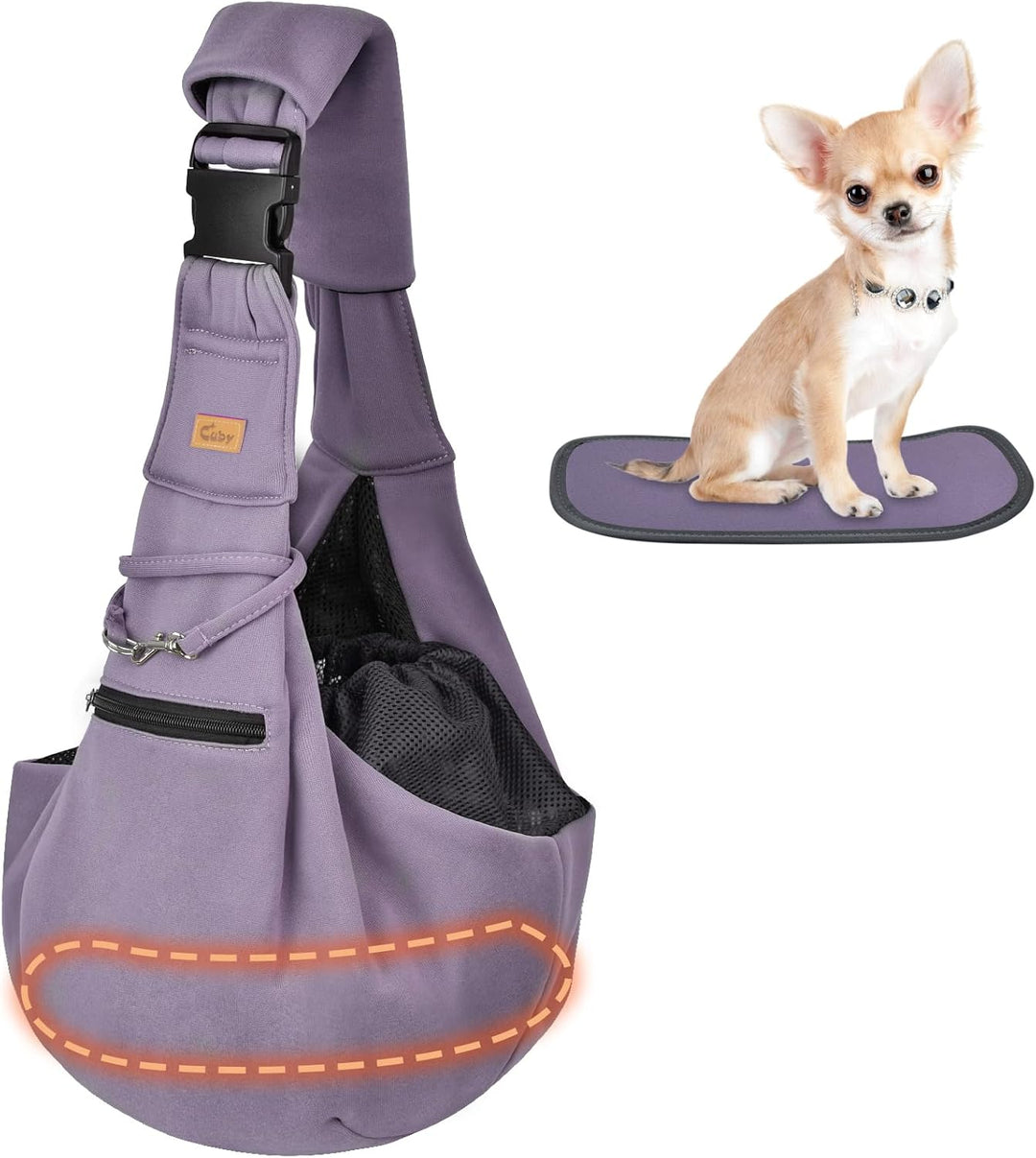 Cuby Hundetragetasche für kleine Hunde, freihändig verwendbar, atmungsaktiv, Baumwolle, sichere Reis