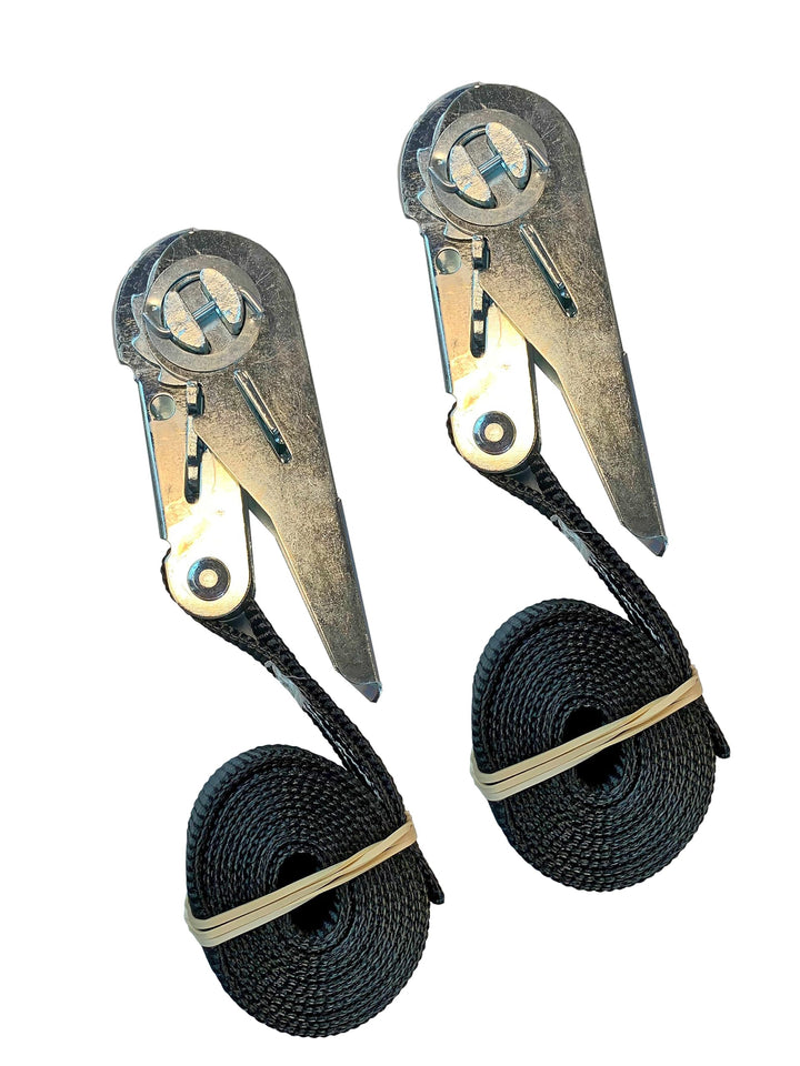 Spanngurte mit Ratsche, Länge 1,5 m, Breite 25 mm, 100% Polyester, robust und hochwertig, für Motorr