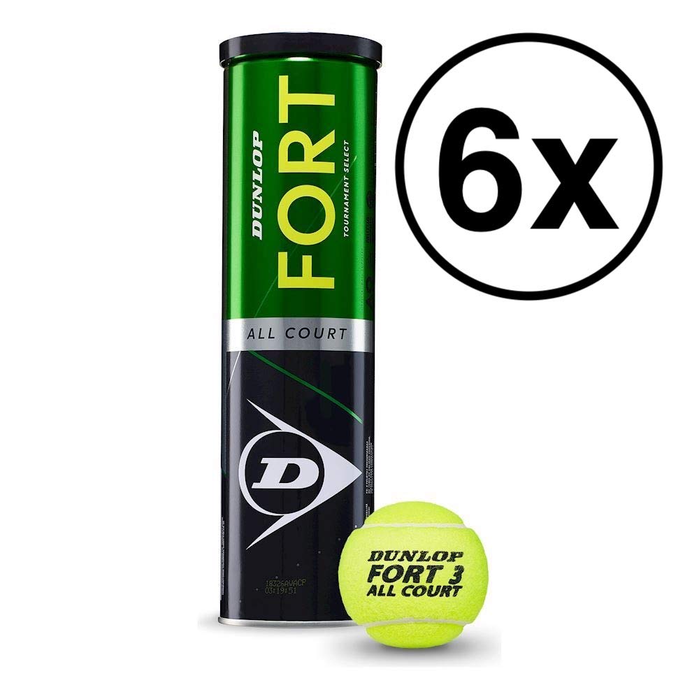 Dunlop Tennisball Fort All Court TS - für Sand, Hartplatz und Rasen (1x4er Dose)