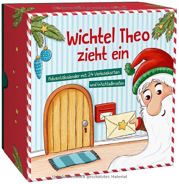 Wichtel Theo zieht ein: Adventskalender mit 24 Vorlesekarten und Wichtelbriefen, Kalender