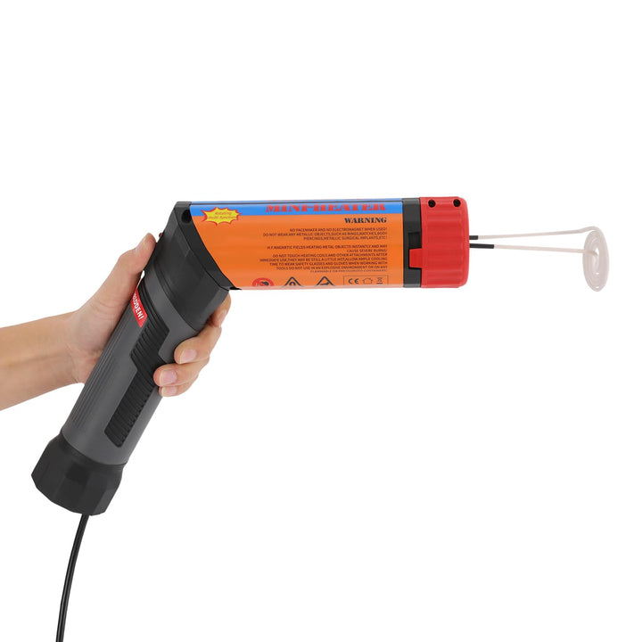 Induktionsheizgerät mit 8 Starren Spulen, 2 Flexiblen Spulen,Drehbar-Kopf 1100W kfz Induktionsheizer