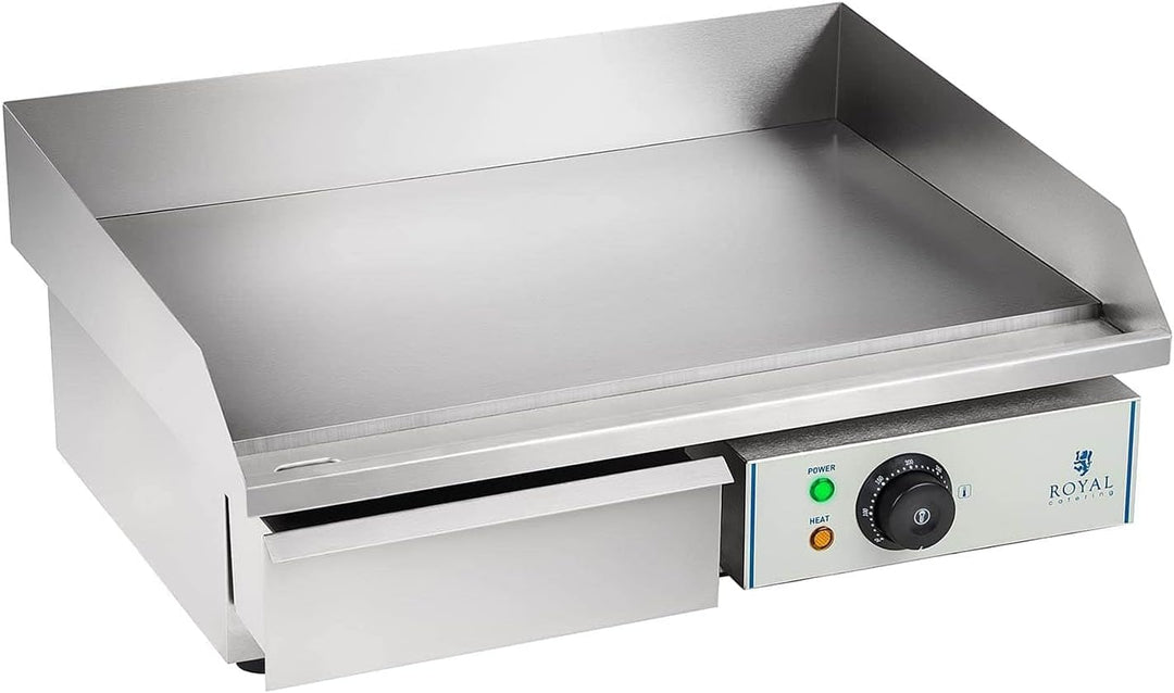 Royal Catering Grillplatte elektrisch Elektrogrill Gastronomie Tischgrill Edelstahl RCEG-55 (3000 W,