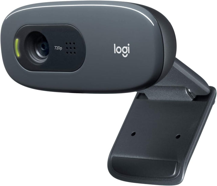 Logitech C270 Webcam, HD 720p, 60° Sichtfeld, Fester Fokus, Belichtungskorrektur, USB-Anschluss, Rau