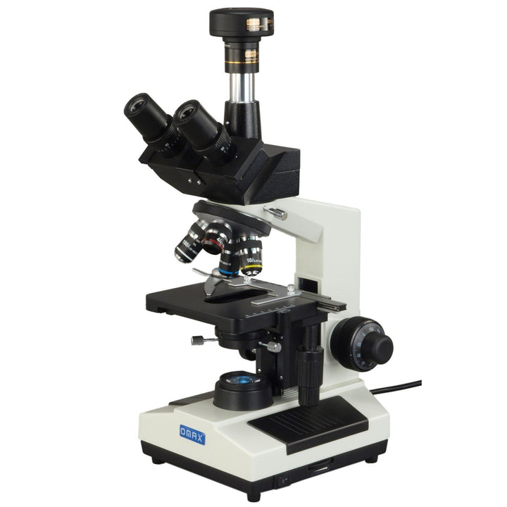 AmScope M837ZL-A191BD-C90U OMAX 40X-2500X Helleres Dunkelfeld-LED-Trinokular-Verbundmikroskop mit 9M
