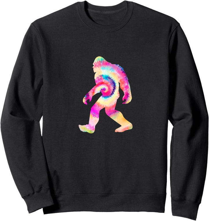 Bigfoot Yeti Hippie Tie Dye Colorful Rainbow Design Gift Sweatshirt