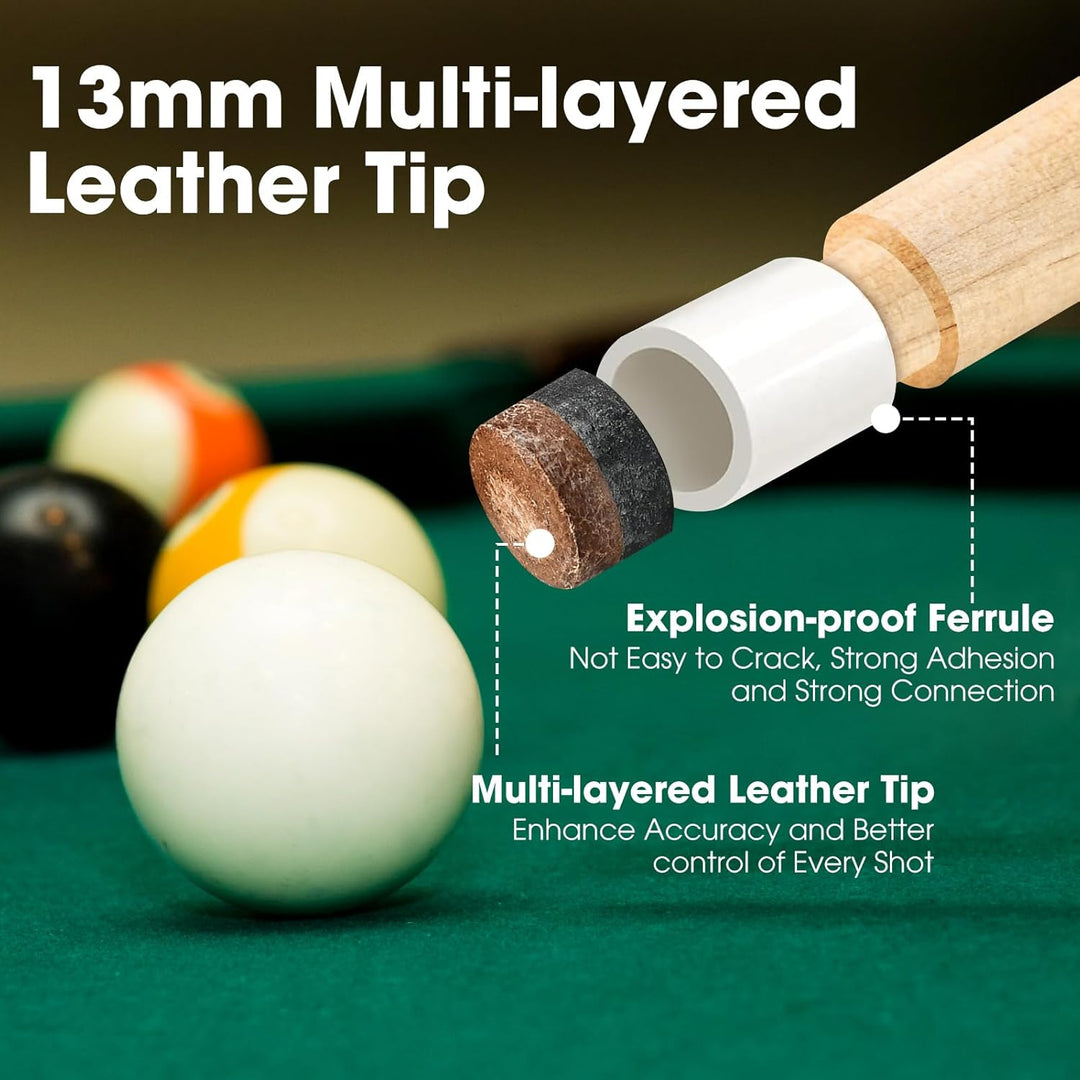 JX Billardqueues für Kinder, 91,4 cm, Shorty-Queues, Billard-Queue-Sticks für Kinder, Hartholz, Bill