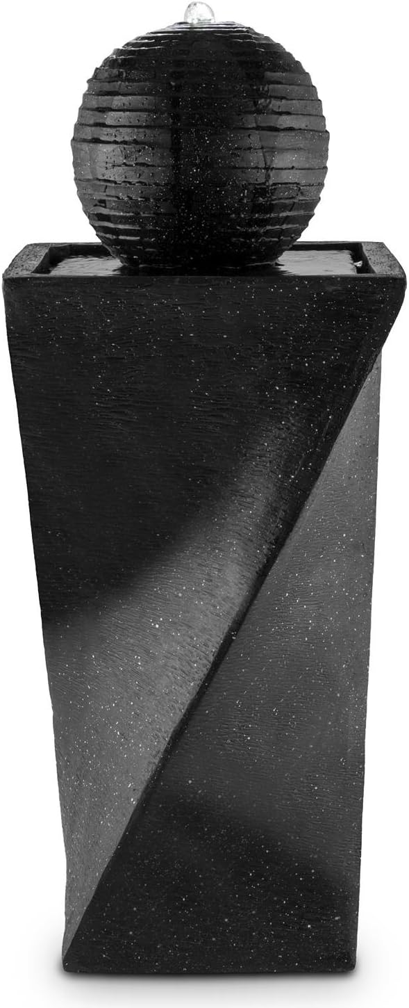 blumfeldt Schönbrunn - Springbrunnen, Gartenbrunnen, Wasserspiel, Kugelbrunnen, Solar, 8 St. Akku-Be