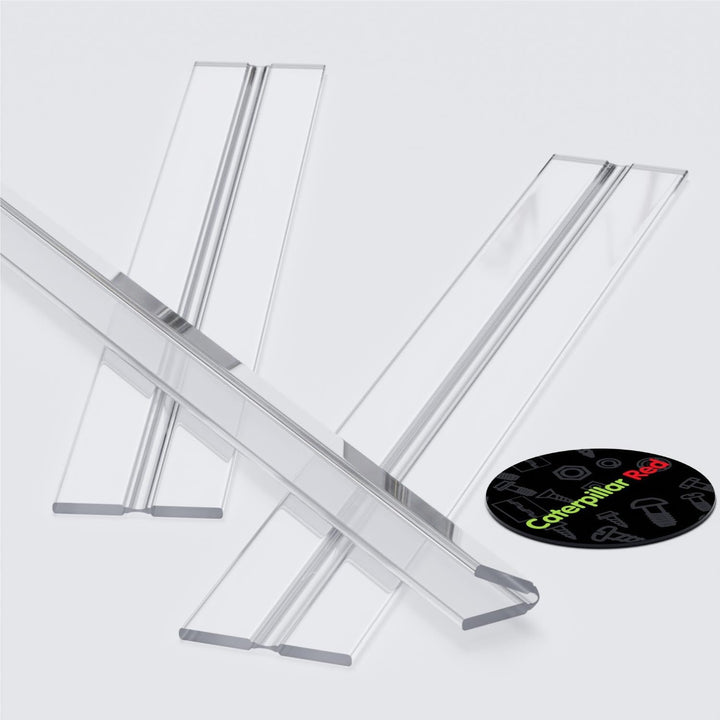 3 x 300 mm Flex-Scharniere mit niedrigem Profil, flexible verstellbare Scharniere aus Transparente,