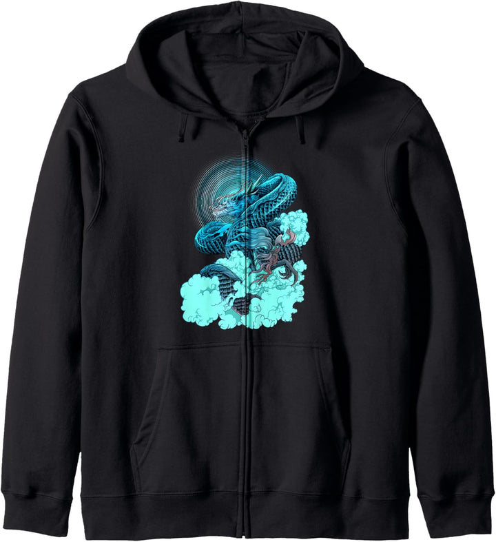 Japanese Dragon - Sad Aesthetic Edgy Streetwear Kapuzenjacke