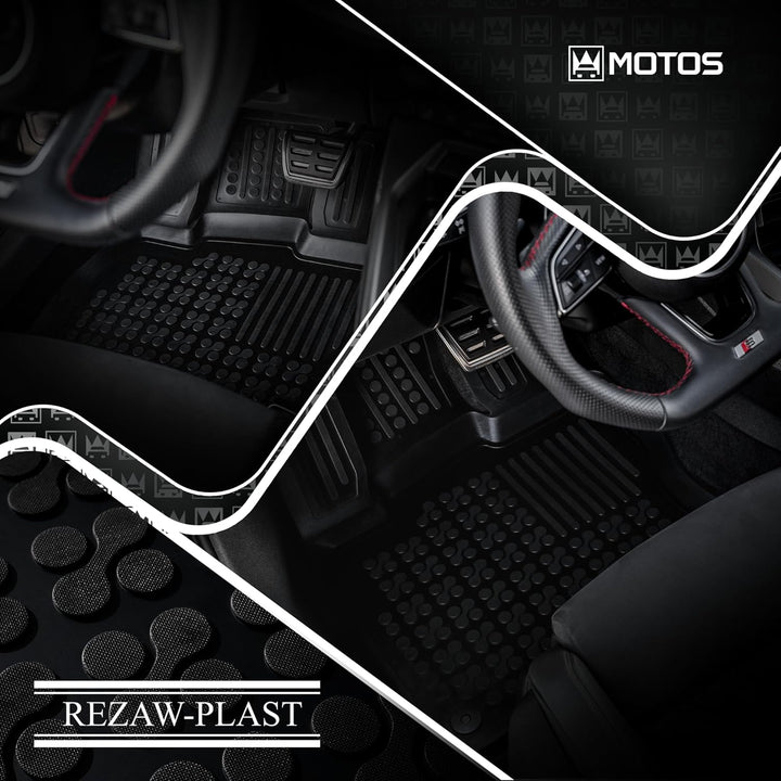 M MOTOS Gummimatten Auto Fussmatte passt für Ford Focus I 1998-2005 Verbessern Sie Ihren Reisekomfor