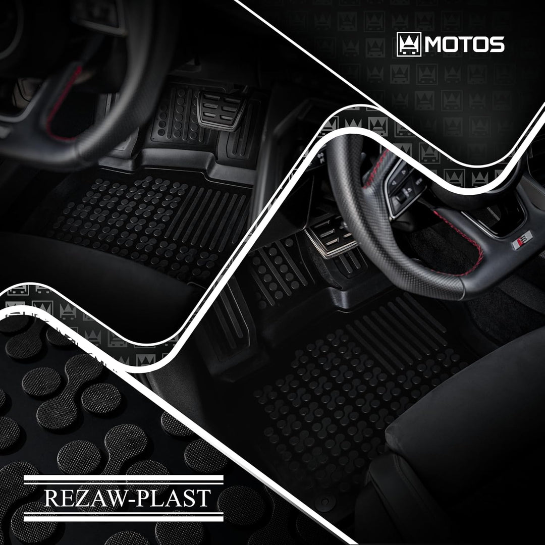 M MOTOS Gummimatten Auto Fussmatte passt für Mitsubishi Montero III 1999-2006 Verbessern Sie Ihren R