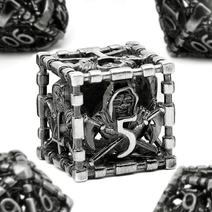 DND WürfelSet Rollenspiel, Polyedrische Dice Set D&amp;D Würfel Set Metall für Brettspiel Dungeons and D