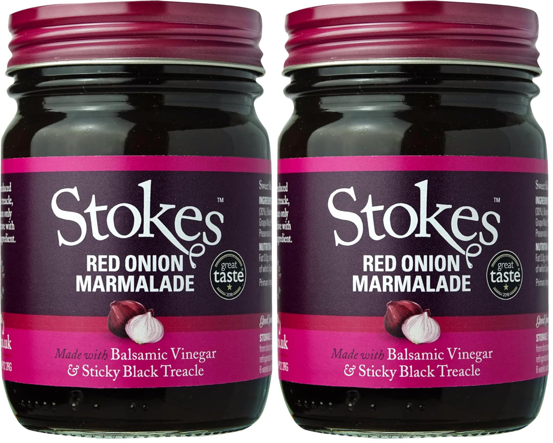 Stokes Red Onion Marmalade Süss-würzige rote Zwiebelmarmelade 1x 265g (Packung mit 2) Gewürze 265 g