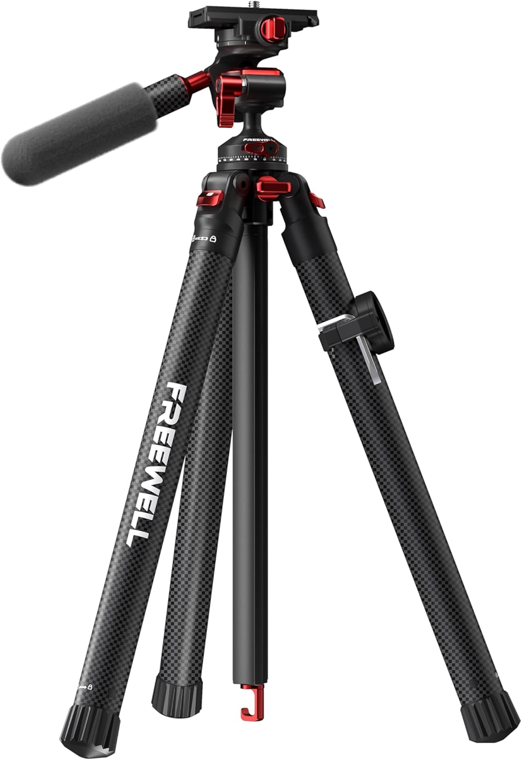 Freewell Carbon Fiber Reisestativ 59.1“ Leichtgewicht 1.98 lbs Foto/Video 360° Kugelkopf (Max Load 5